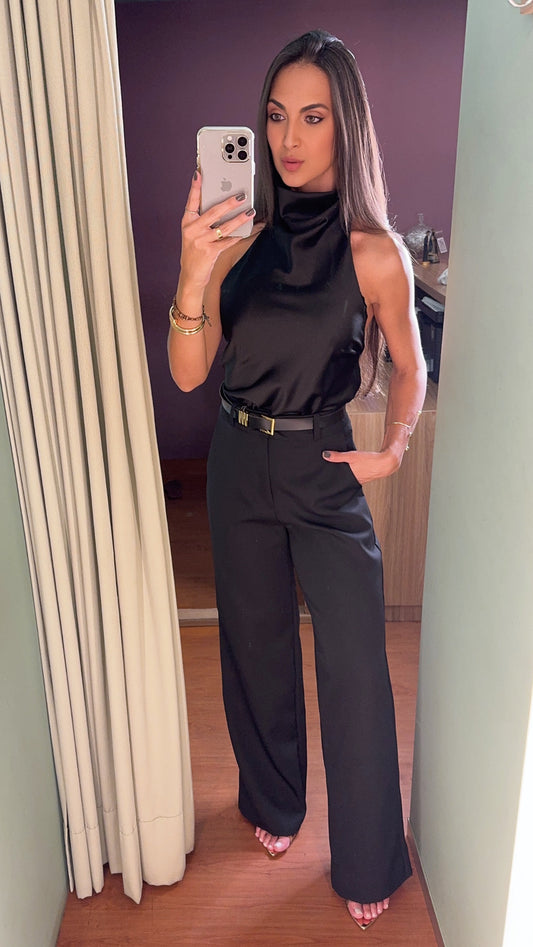 BLUSA GOLA BOBA FRENTE ÚNICA CETIM