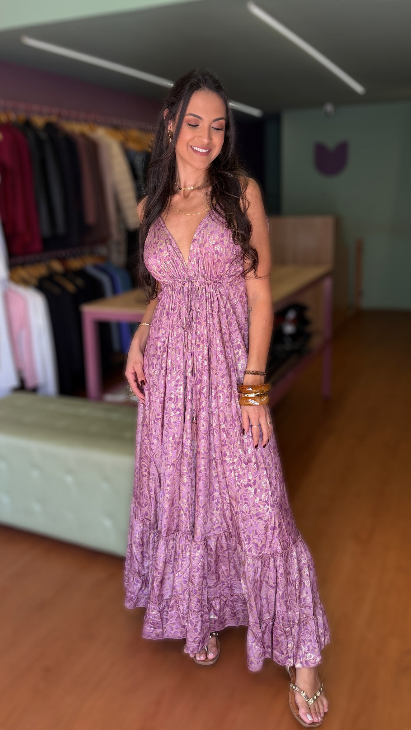 VESTIDO INDIANO DECOTE COSTAS