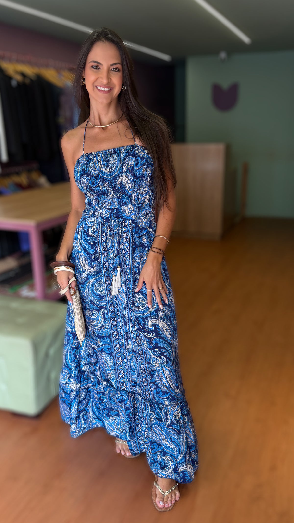 VESTIDO INDIANO TOMARA QUE CAIA