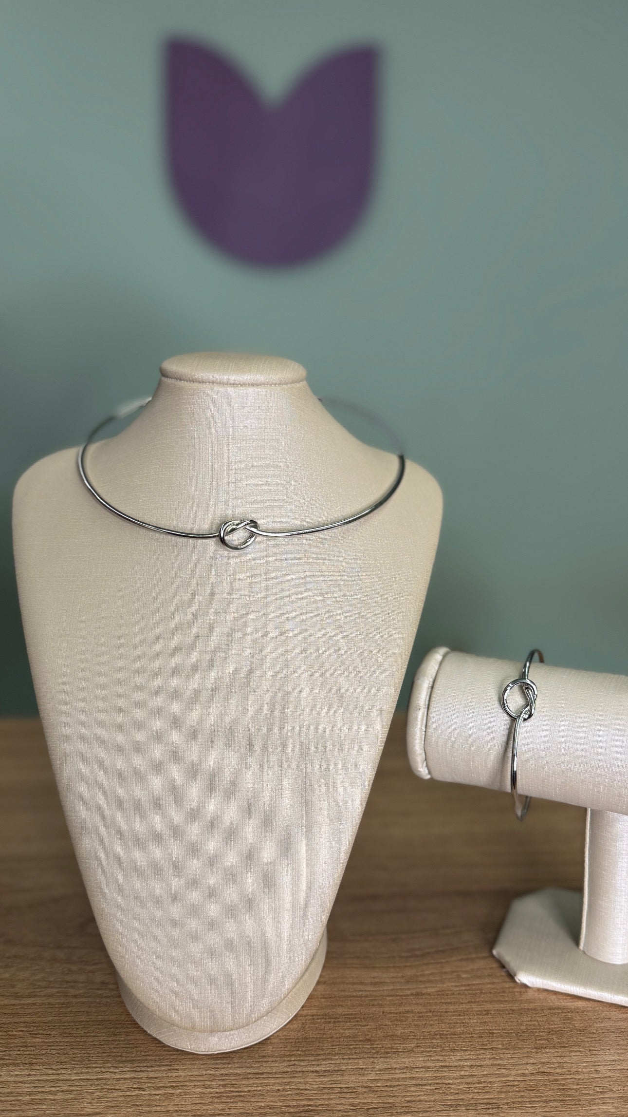 CONJUNTO CHOKER NÓ E BRACELETE