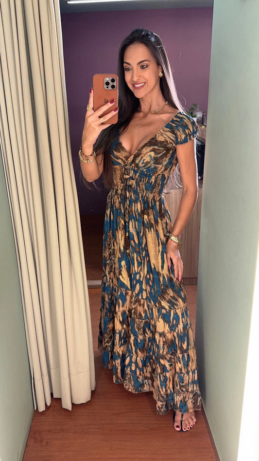 VESTIDO INDIANO MANGUINHA