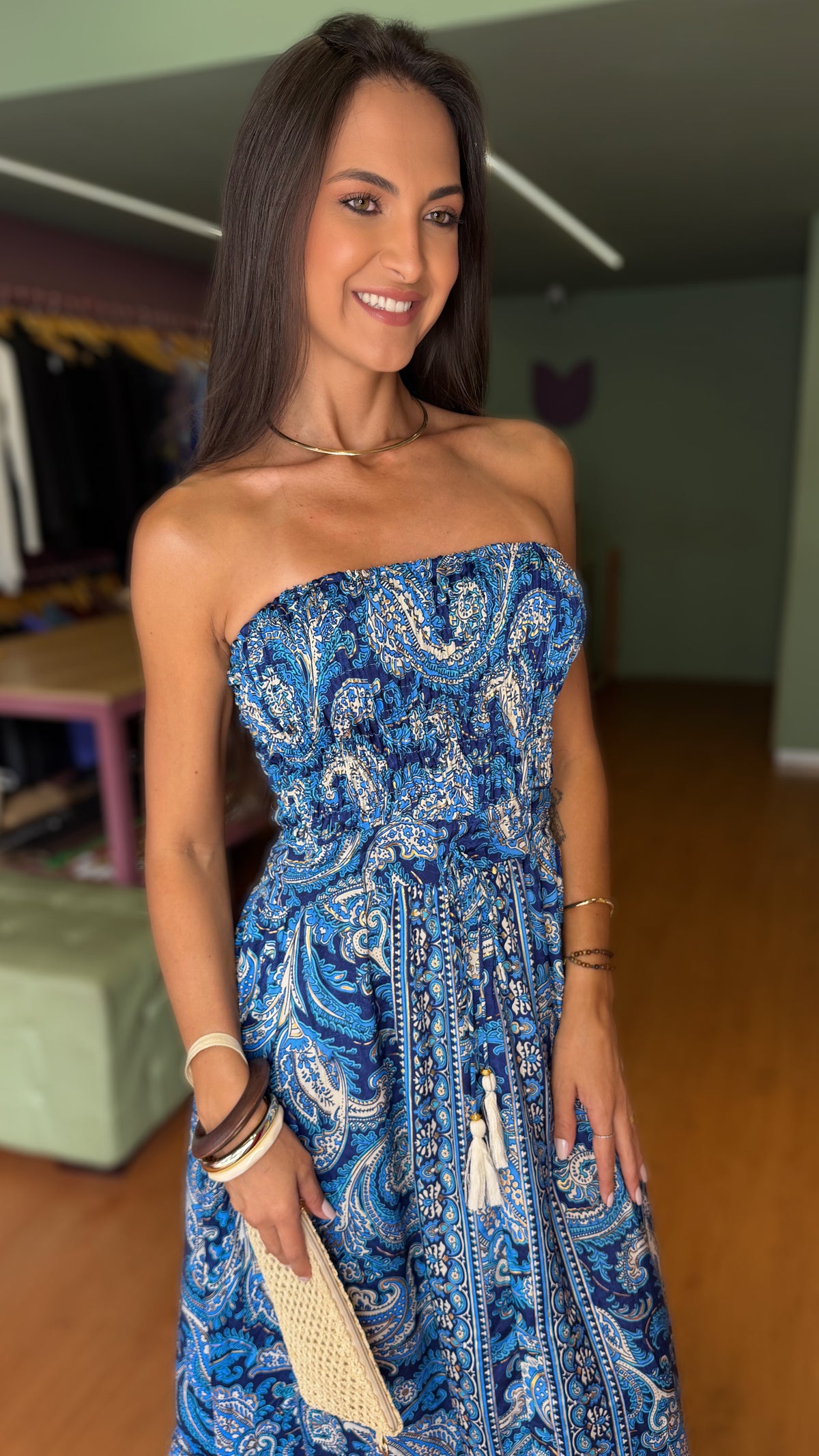 VESTIDO INDIANO TOMARA QUE CAIA