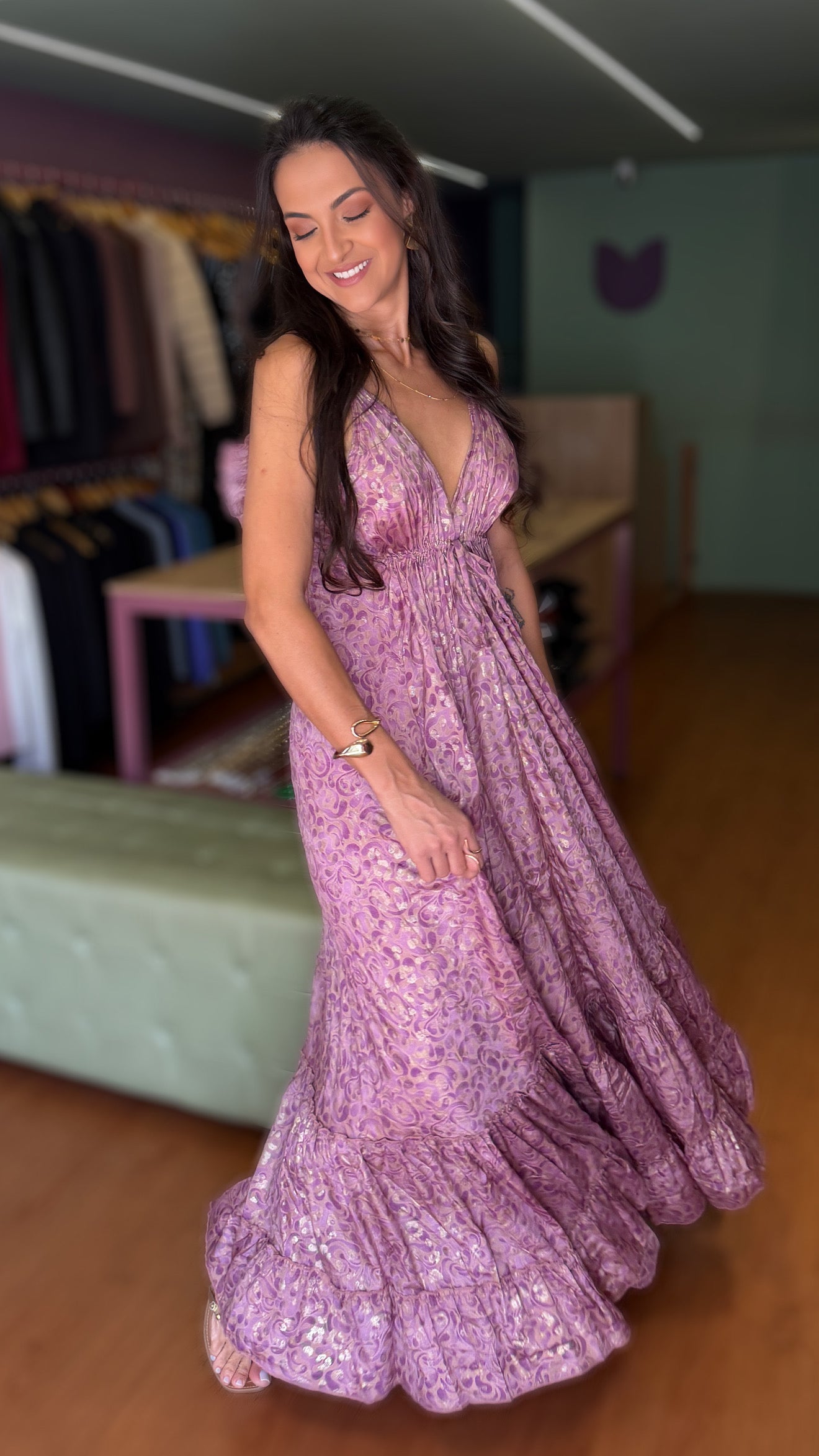 VESTIDO INDIANO DECOTE COSTAS