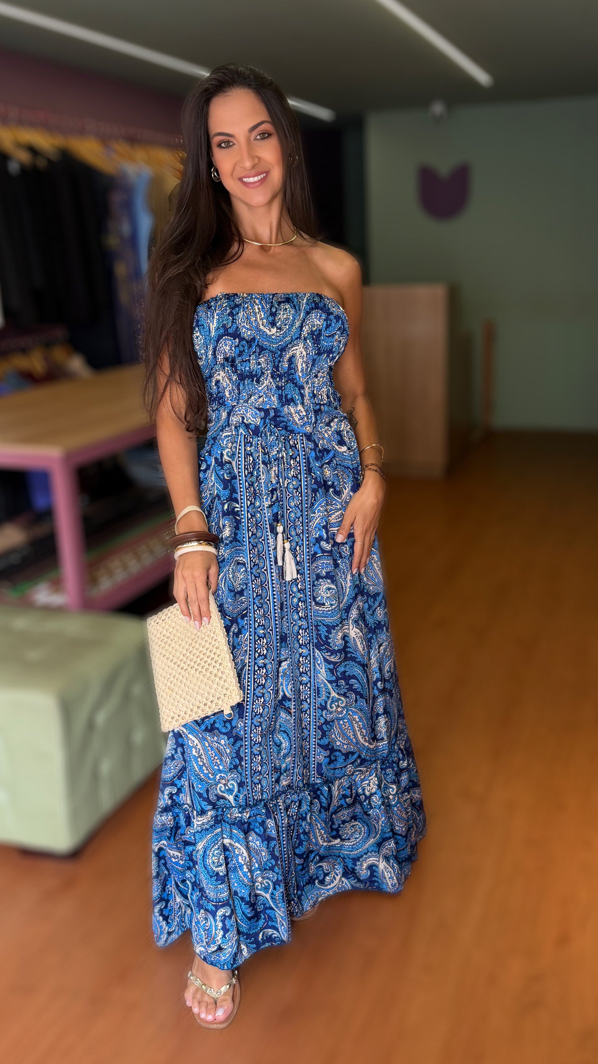 VESTIDO INDIANO TOMARA QUE CAIA