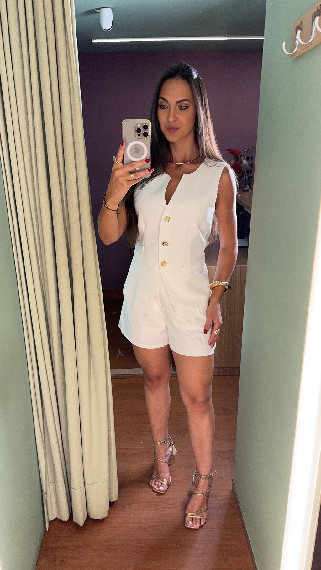 CONJUNTO SHORT E COLETE ALFAIATARIA PREMIUM