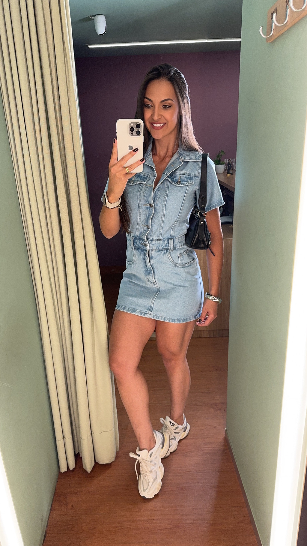 VESTIDO JEANS COM MANGUINHA