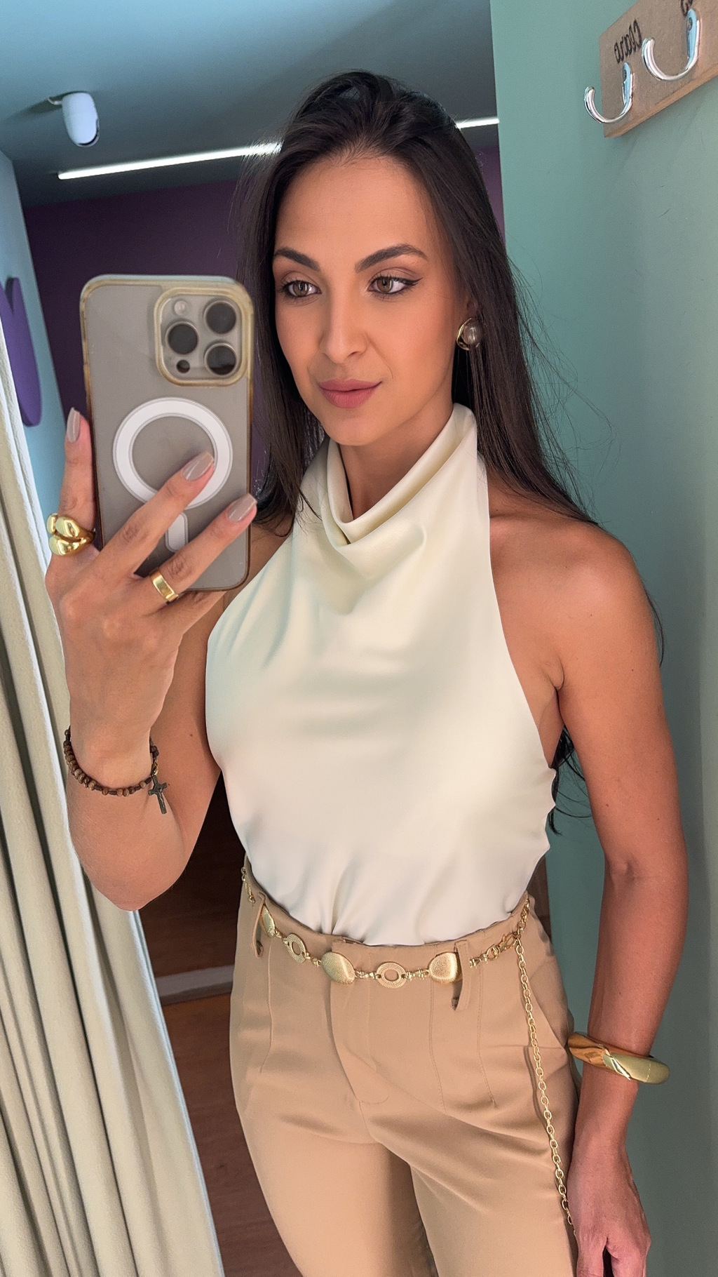 BLUSA GOLA BOBA FRENTE ÚNICA CETIM