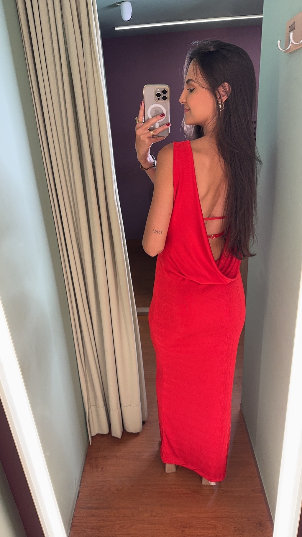 VESTIDO LONGO TEXTURIZADO DECOTE COSTAS