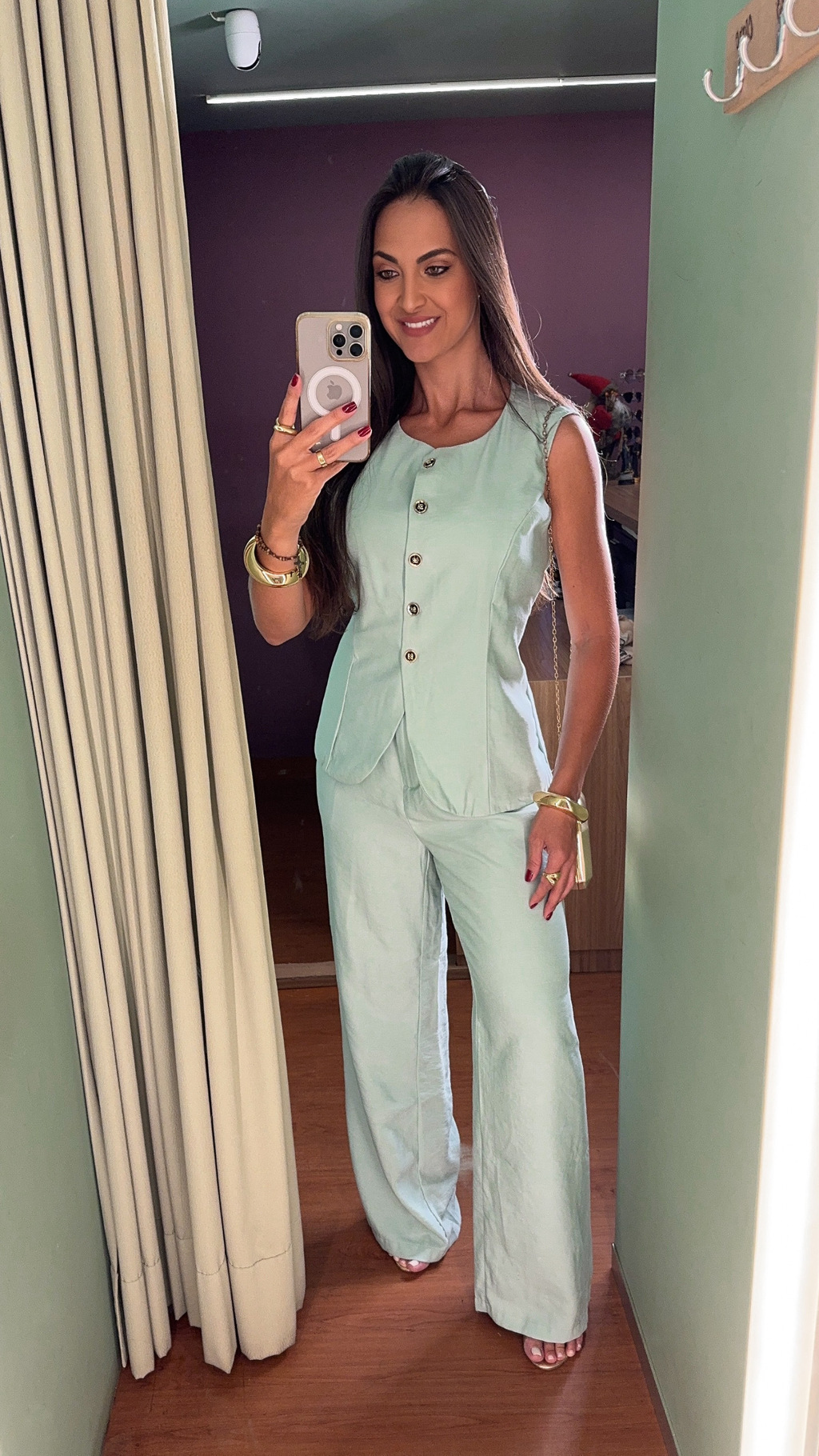 CONJUNTO CALÇA E COLETE ALFAIATARIA