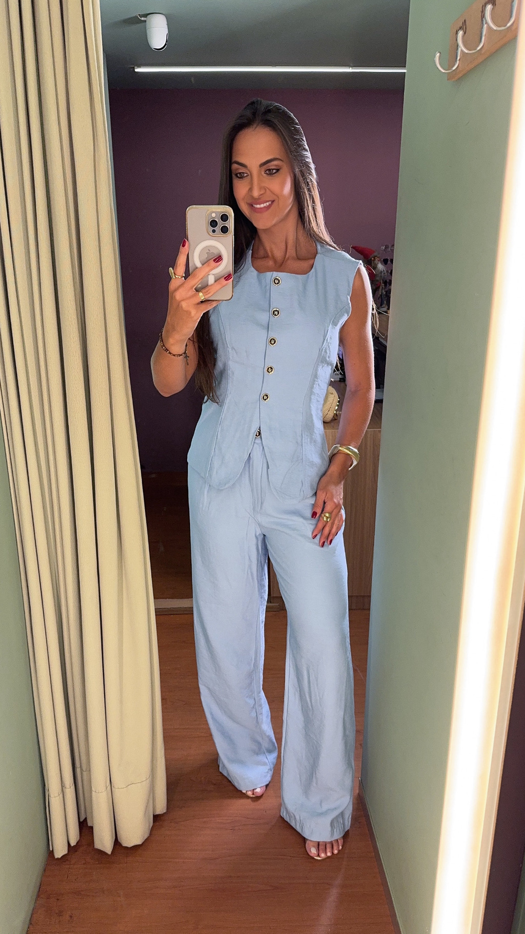 CONJUNTO CALÇA E COLETE ALFAIATARIA