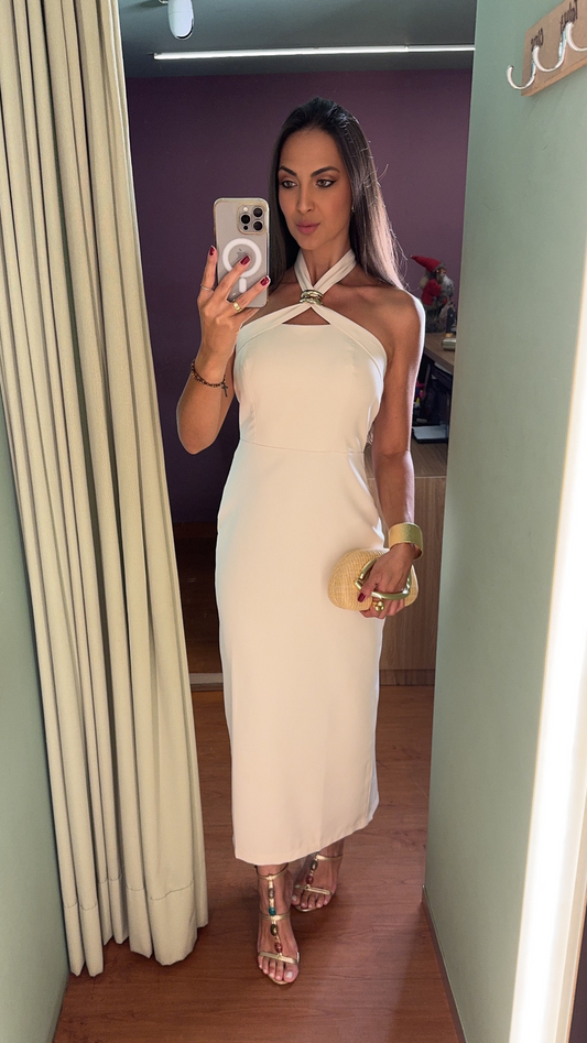 VESTIDO MIDI ALFAIATARIA PREMIUM